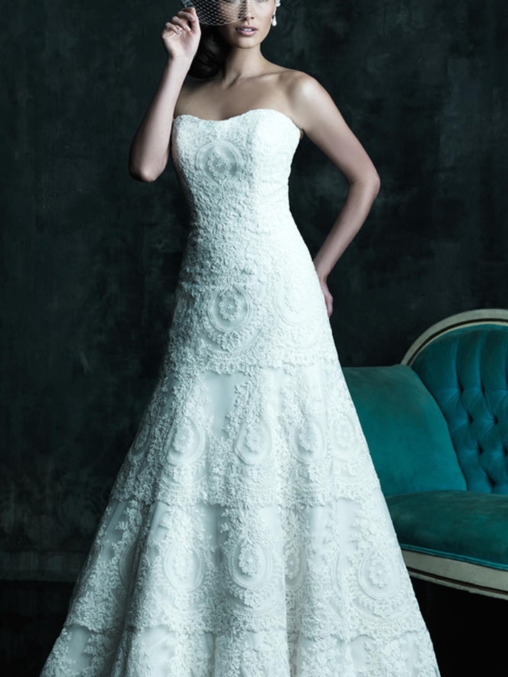 Allure Bridals Couture, fits like a size 4